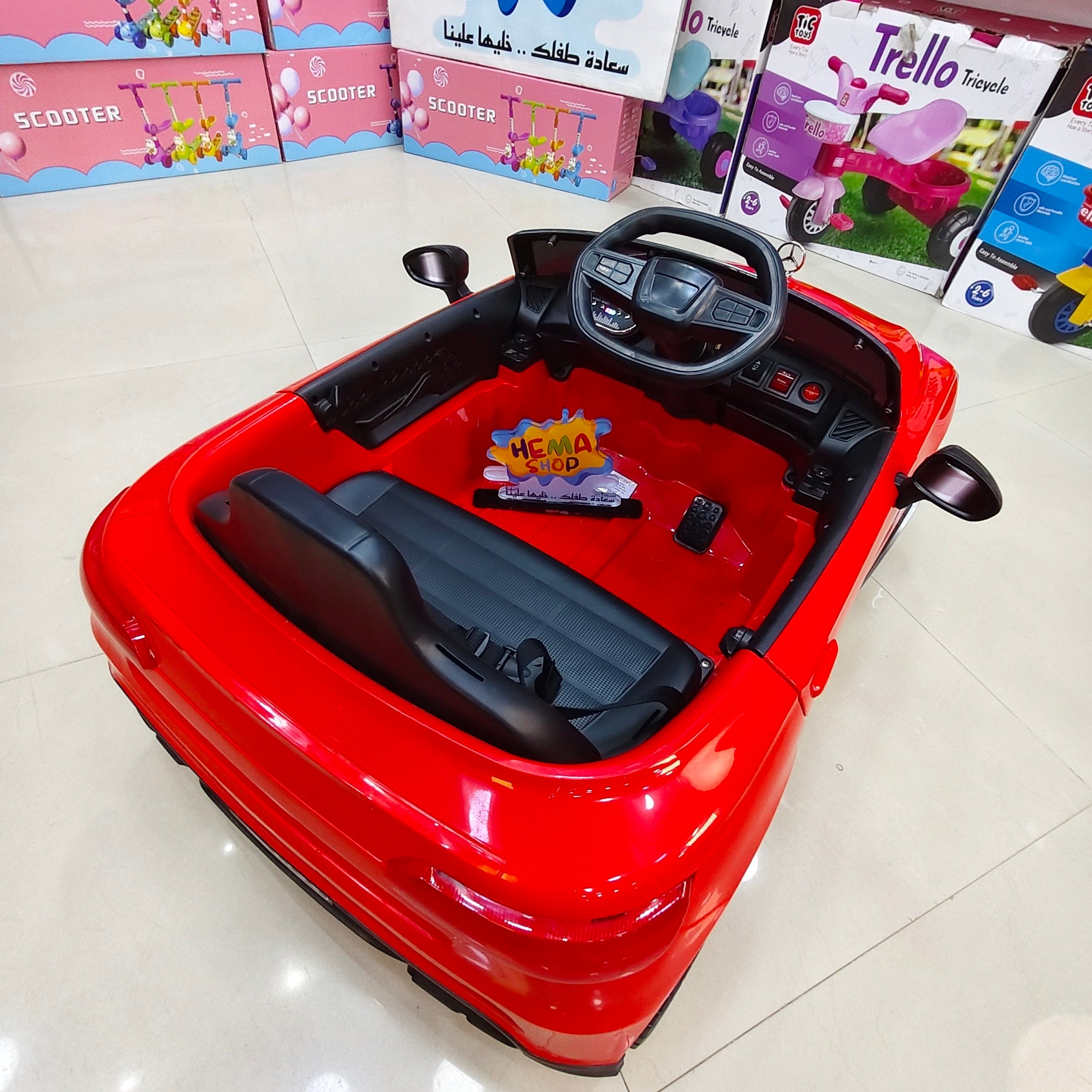 🚗سيارة سيدان  مرسيدس موديل 2027  احمر