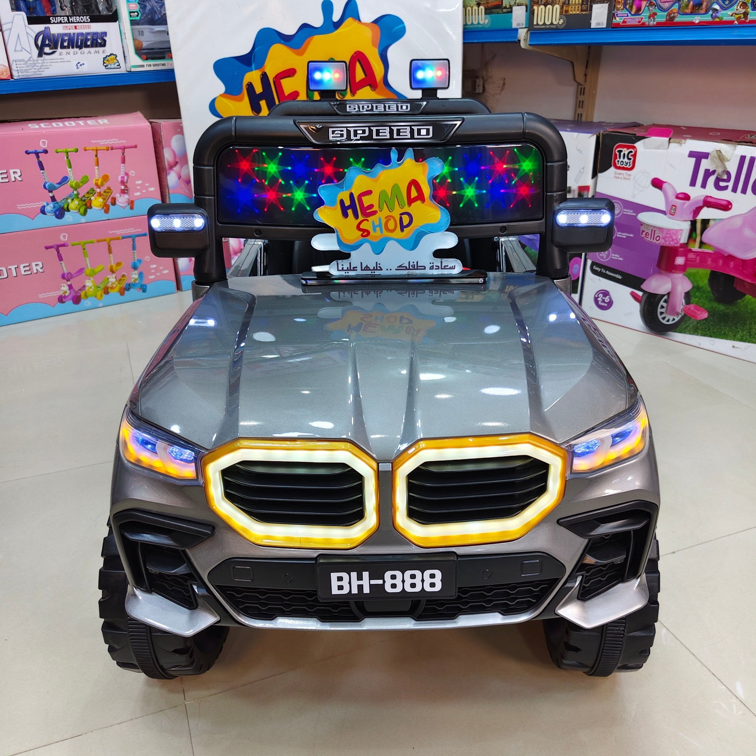 الموديل // سياره  الأطفال BMW موديل 593-رمادي ميتالك