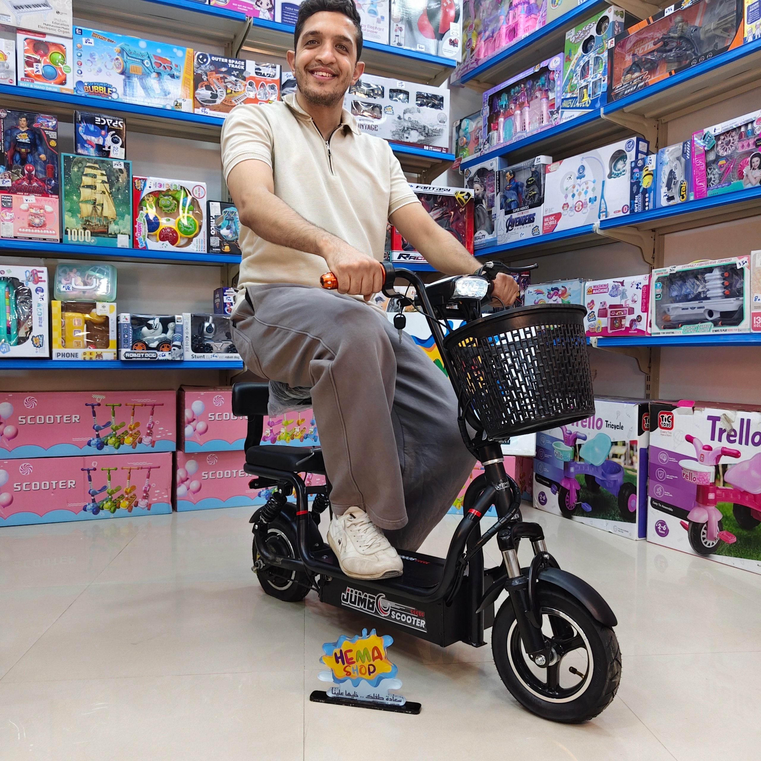🛵سكوتر عجله كهرباء انتاج 2026 🛵 _ اسود