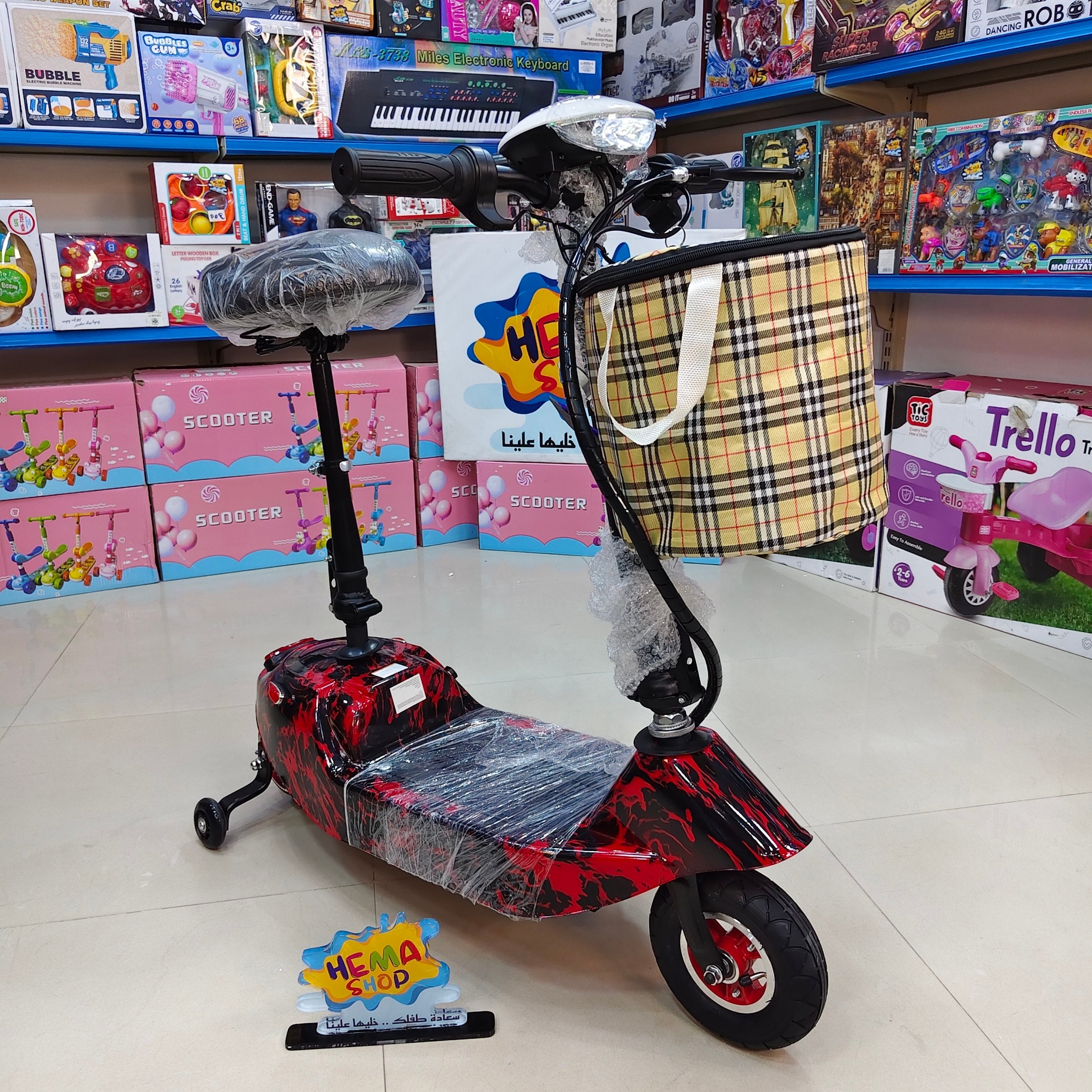 سكوتر شحن كهرباء عداد سرعه  🛴 _ احمر