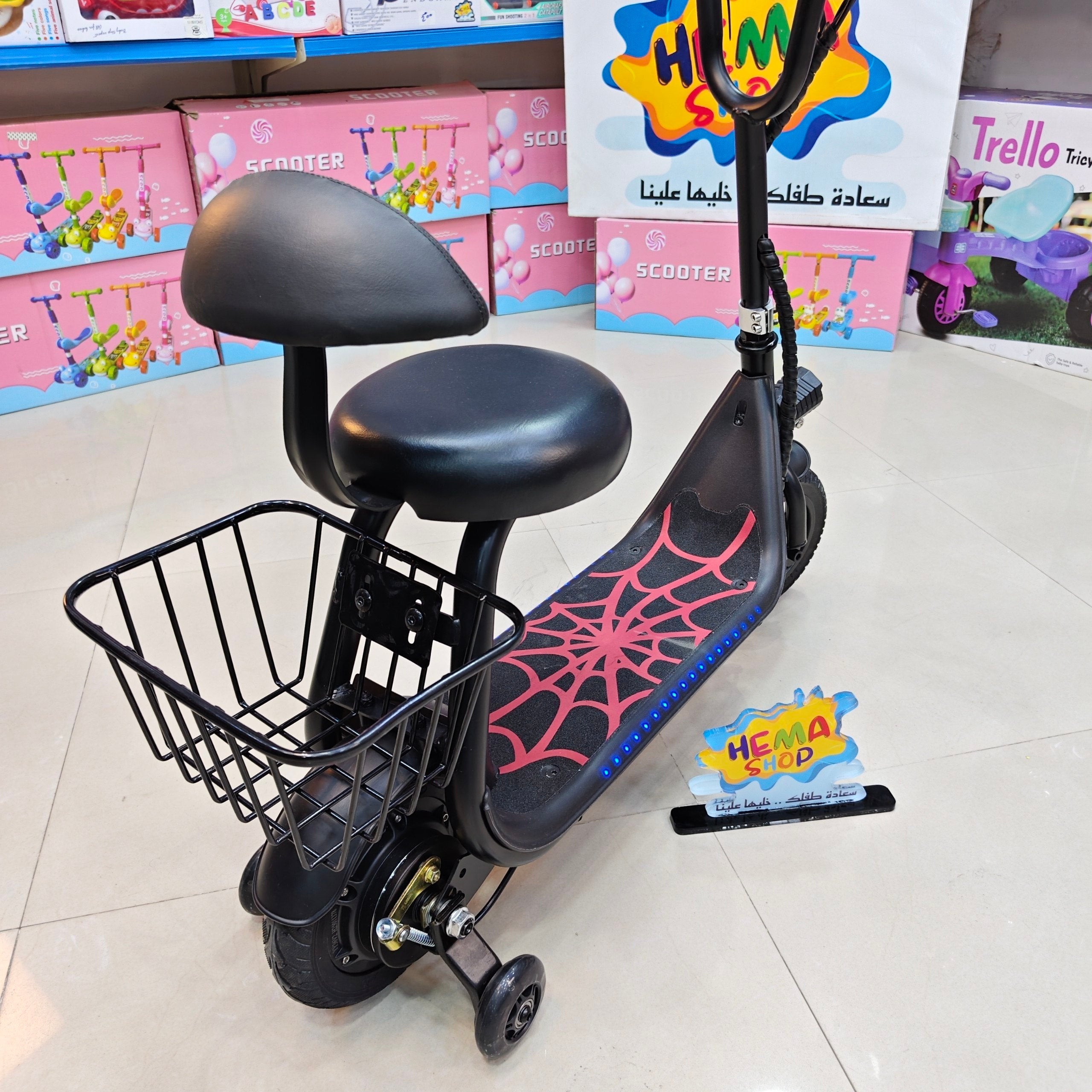 سكوتر شحن كهرباء عداد سرعه  🛴- اسود