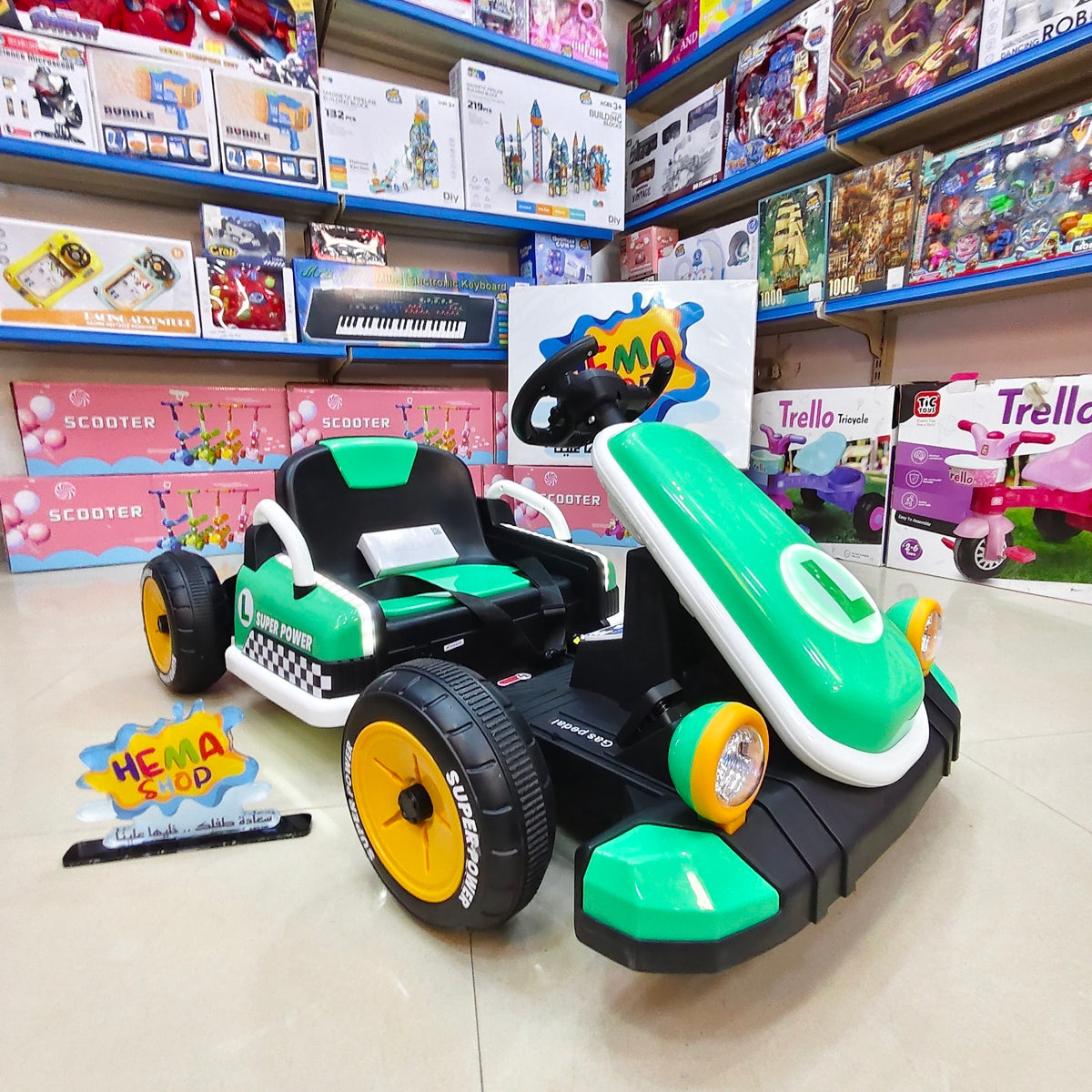 الموديل // Super Power Go Kart- اخضر